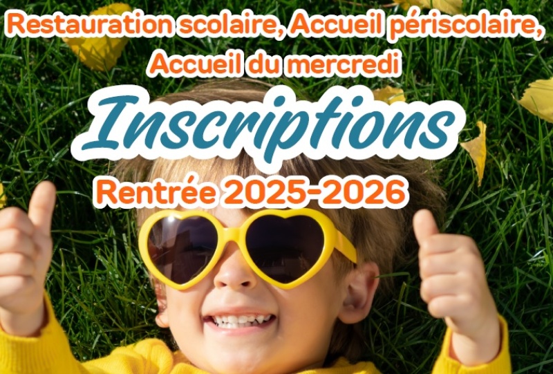 Campagne d’inscriptions pour restauration scolaire, accueil périscolaire, accueil du mercredi